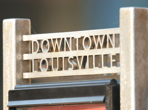 Downtown Louisville sign.