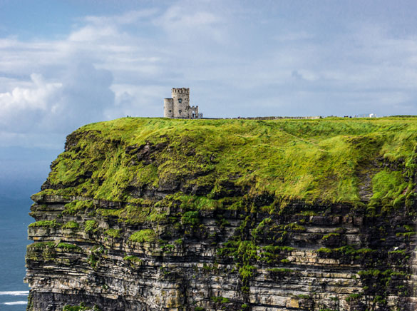 Irish castle on Cliffs of Moher