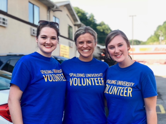 Spalding clinical psychology student volunteers at the Remote Area Medical clinic in Hazard, Ky., June 23-24, 2018.