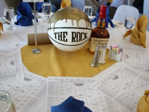 Table setting at Spalding Bracketology with 