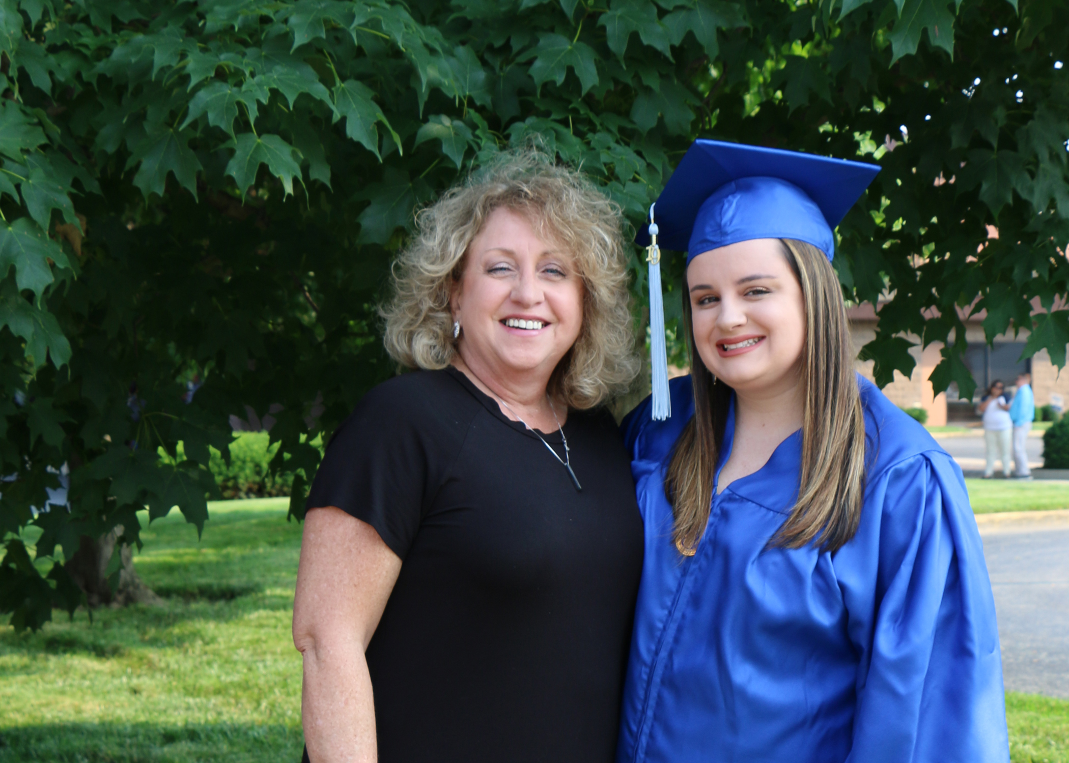 Shannon Cambron poses with graduate daughter Caroline