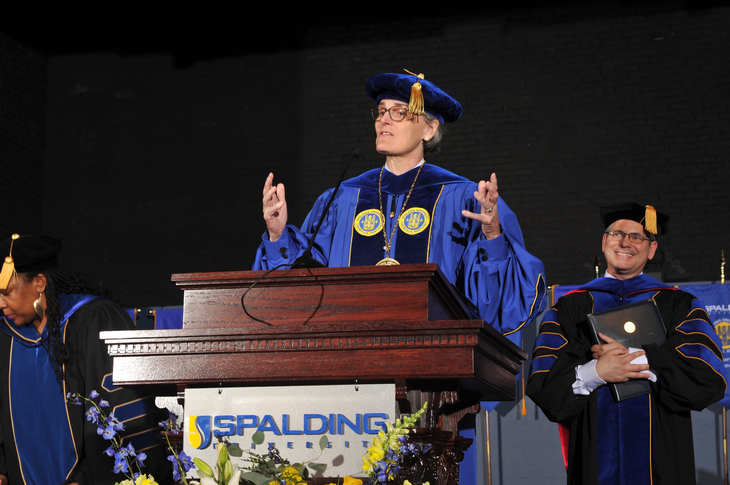 President McClure giving the 2022 commencement address