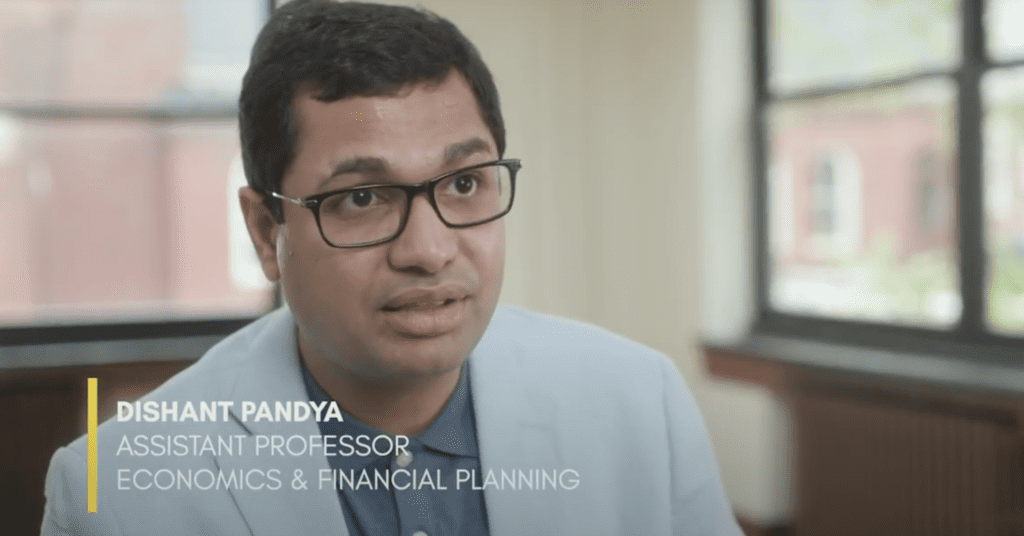 Dr. Dishant Pandya, Assistant Professor of Economics & Financial Planning