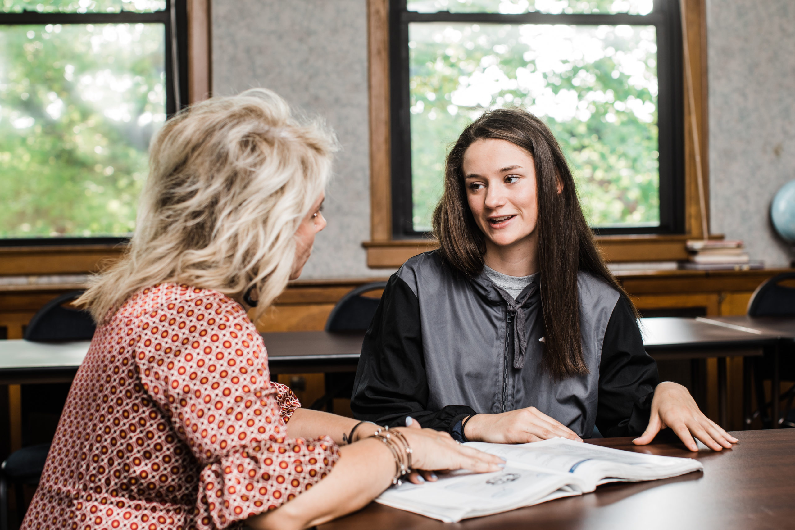 Spalding professor and student