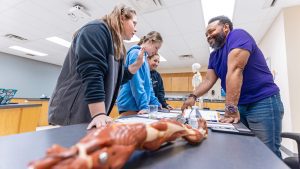 students in science lab