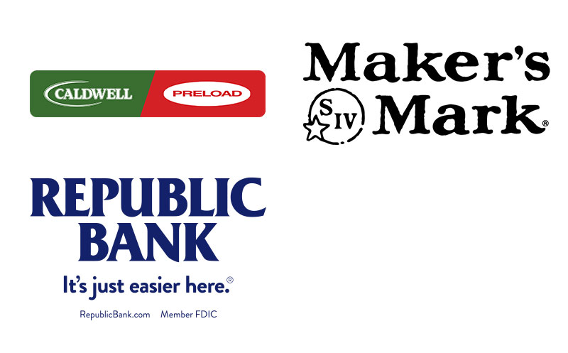 Republic Bank, Maker's Mark, and Caldwell/Preload logos